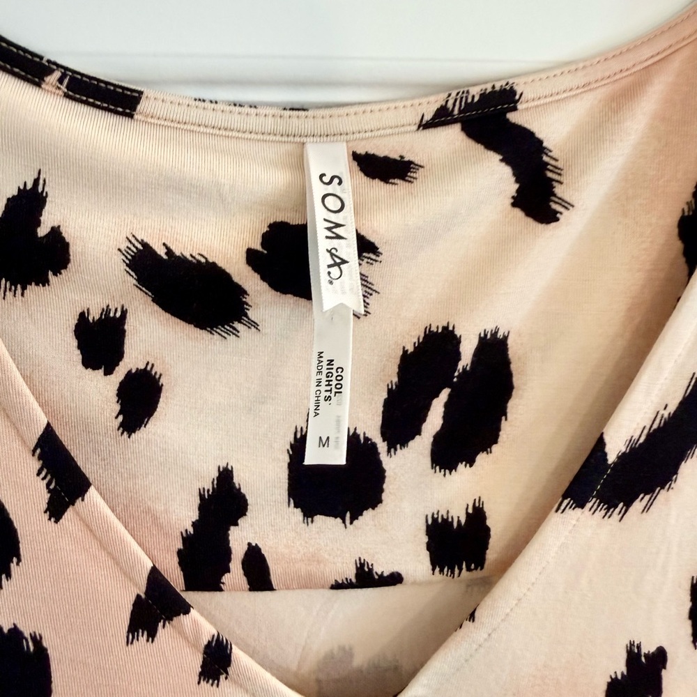Soma Cool Nights Animal Print Sleep Shirt Size M - Picture 6 of 7